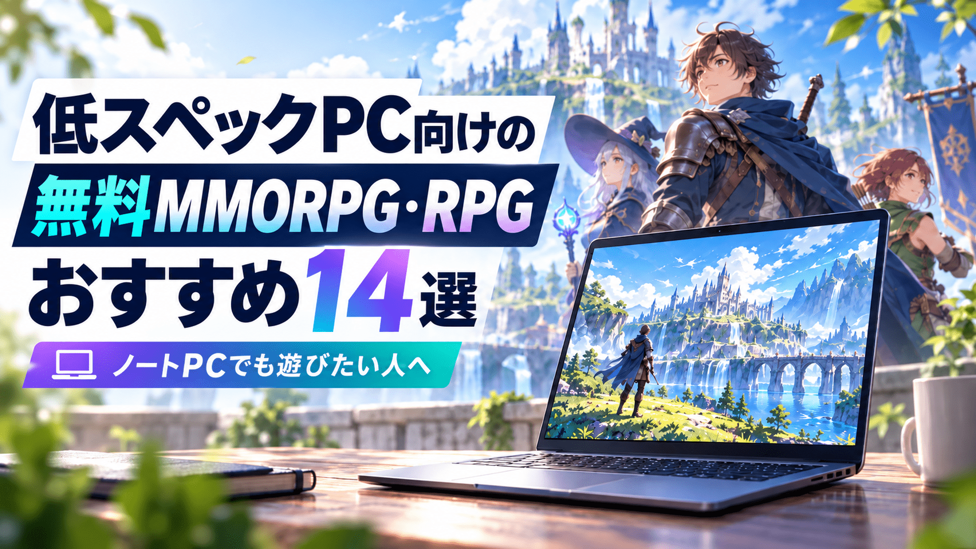 低スペックPC向けの遊べるMMORPG一覧ノートパソコン可